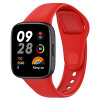 By Qubix - Siliconen bandje - Rood - Compatible met Xiaomi Redmi Watch 3 - Compatible Xiaomi bandje