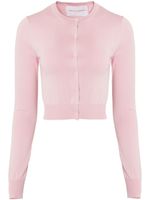 Carolina Herrera cardigan crop à col rond - Rose