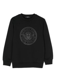 Balmain Kids sweat à imprimé pièce de monnaie - Noir