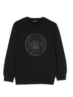 Balmain Kids sweat à imprimé pièce de monnaie - Noir - thumbnail