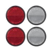 Proplus Reflector Set - 4 stuks - 2x rood - 2x wit - M5 boutbevestiging - 60 mm - rond