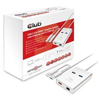 CLUB3D USB 3.0 to HDMITM Graphics + Ethernet + 2 x USB 3.0 grafische adapter (3.0 3.1 Gen 1), USB type A, mannelijk, 1.4a, 2048 x 1152 Pixel, 16/32 Bit)