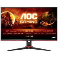 AOC 27G2SPAE/BK Gaming monitor Energielabel F (A - G) 68.6 cm (27 inch) 1920 x 1080 Pixel 16:9 1 ms HDMI, DisplayPort, VGA, Hoofdtelefoon (3.5 mm jackplug),