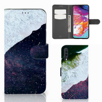 Samsung Galaxy A70 Book Case Sea in Space