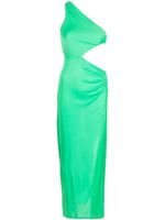 Fleur Du Mal robe asymétrique à détail noué - Vert - thumbnail