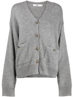 b+ab cardigan à boutonnière - Gris