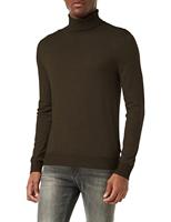 JACK & JONES heren Pullover trui Jjeemil Knit Roll Neck Noos, groen (Olive Night Detail: Melange), S