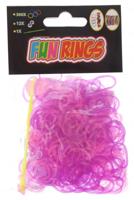 TOM Fun Rings armband vlechten paars/roze 313-delig