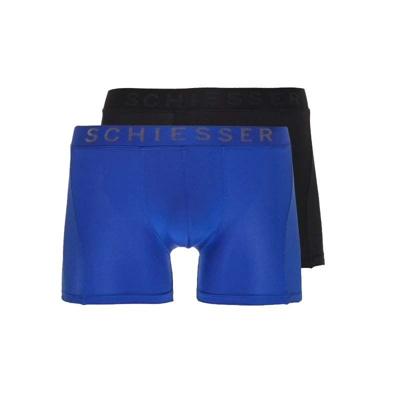 Schiesser 2-pack boxershorts xpress - blauw/zwart Schiesser 2-pack boxershorts xpress - blauw/zwart