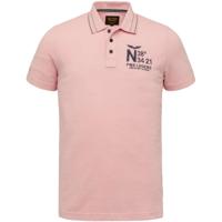 Short sleeve polo rugged pique coral blush