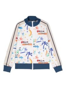 Palm Angels Kids veste bomber à imprimé graphique - Tons neutres