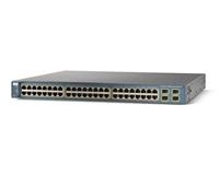 Cisco Catalyst 3560G-48TS - Schakelaar - 48 poorten - NL, Fast EN, Gigabit NL - 10Base-T, 100Base-TX, 1000Base-T + 4 x SFP (leeg) - 1U