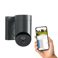 Somfy 2401563 - bewakingscamera voor buiten incl. 110 dB sirene en nachtzichtfunctie, grijs | Full HD-camera | WiFi-verbinding [energieklasse A]