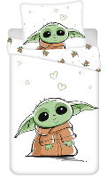 Star Wars Dekbedovertrek Baby Yoda - Eenpersoons - 140 x 200 cm - Katoen - thumbnail