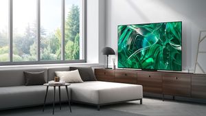 Samsung GQ55S90CATXZG OLED-TV 138 cm 55 inch Energielabel G (A - G) CI+*, DVB-C, DVB-S2, DVB-T2 HD, Smart TV, UHD, WiFi Zwart