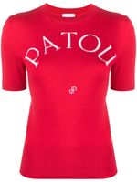 Patou hot en maille à logo intarsia - Rouge - thumbnail