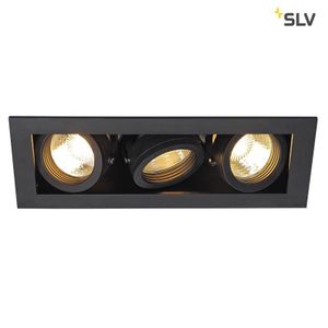 SLV Kadux 3 GU10 230V ZWART inbouwspot