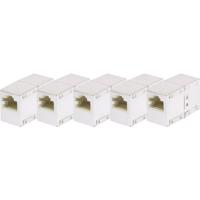 Renkforce RJ45 Netwerk Adapter CAT 5e [1x RJ45-bus - 1x RJ45-bus] Wit - thumbnail