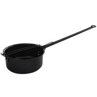 Popcorn pan zwart metaal 69 cm