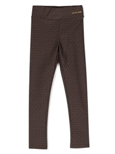 Michael Kors Kids legging à logo imprimé - Marron