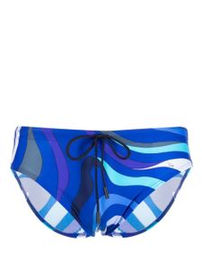 PUCCI short de bain à imprimé Marmo - Bleu