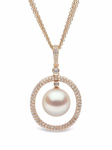 Yoko London pendentif Aurelia en or rose 18ct à ornements de diamants et perles des mers du sud