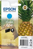 Epson inktcartridge 604, 130 pagina&apos;s, OEM C13T10G24010, cyaan