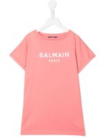 Balmain Kids t-shirt à logo imprimé - Rose