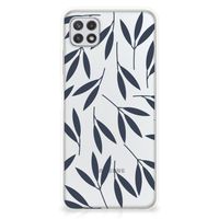 Samsung Galaxy A22 5G TPU Case Leaves Blue - thumbnail