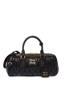 Miu Miu sac à bandoulière à design matelassé - Noir