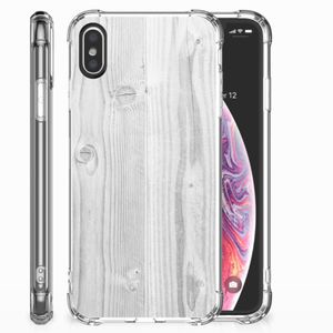 Apple iPhone X | Xs Stevig Telefoonhoesje White Wood