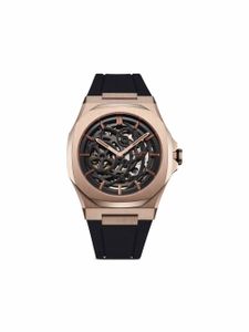 D1 Milano montre Skeleton Rubber 41.5 mm - Noir