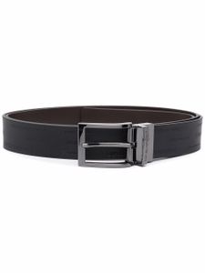 Emporio Armani ceinture à motif monogrammé embossé - Noir