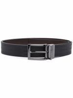 Emporio Armani ceinture à motif monogrammé embossé - Noir - thumbnail