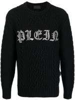 Philipp Plein pull en laine à logo imprimé - Noir - thumbnail