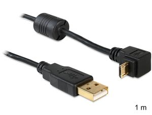 Delock 83148 Kabel USB-A male > USB micro-B male schuin 90° omhoog/omlaag