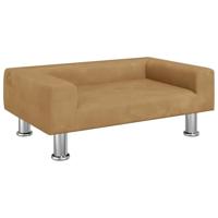 vidaXL Hondenmand 70x45x26,5 cm fluweel bruin, hondenbank, hondenbed, dierenmand, huisdierenbank, huisdierenmand, dierenbed, huisdierenbed