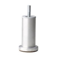 Stalen meubelpoot aluminium rond ø 4,2 cm en hoogte 10 cm (M10)