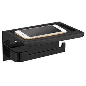 Best Design Nero Phone toiletrolhouder excl telefoon mat zwart 4004800