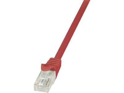 LogiLink CP2034U RJ45 Netwerkkabel, patchkabel CAT 6 U/UTP 1.00 m Rood Snagless 1 stuk(s)