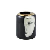 PTMD bloempot Elene - 20x20x25 cm - keramiek - zwart