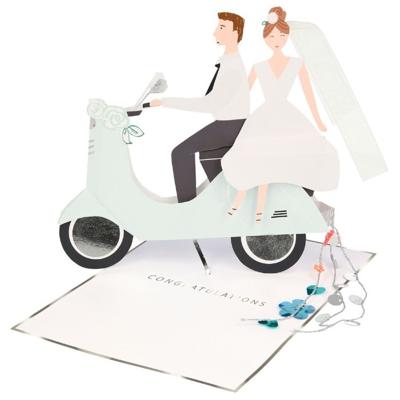 Wenskaart Scooter Couple Meri Meri