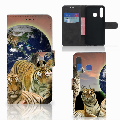 Huawei P30 Lite (2020) Telefoonhoesje met Pasjes Roofdieren Huawei P30 Lite (2020) Telefoonhoesje met Pasjes Roofdieren