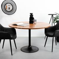 Light & Living Ronde Eettafel Biboca Ø120cm, Acaciahout - Bruin - thumbnail