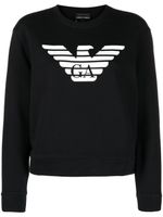 Emporio Armani sweat en coton à logo imprimé - Noir