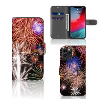 Apple iPhone 11 Pro Wallet Case met Pasjes Vuurwerk