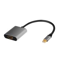 LogiLink CDA0110 video kabel adapter 0,15 m Mini DisplayPort HDMI Zwart, Grijs - thumbnail