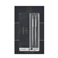 Balpen en vulpotlood Parker Jotter stainless steel CT medium - thumbnail