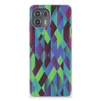 Motorola Edge 20 Lite TPU Hoesje Abstract Green Blue