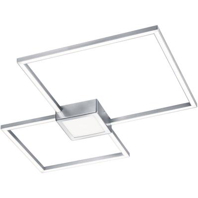 LED Plafondlamp - Trion Hydro - 28W - Warm Wit 3000K - Dimbaar - Vierkant - Mat Nikkel - Aluminium LED Plafondlamp - Trion Hydro - 28W - Warm Wit 3000K - Dimbaar - Vierkant - Mat Nikkel - Aluminium